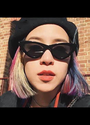 Солнцезащитные очки, стильные очки лисички, очки 2018