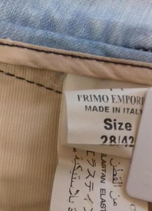 Бриджи джинсовые голубые капри шорты длинные италия. размер 28/424 фото