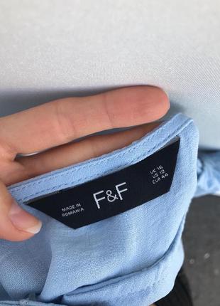 Блакитна блуза з квадратним вирізом f&f4 фото