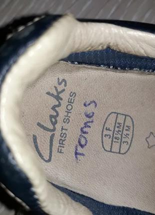 Шкіряні пінетки кросівки clarks 18, 5р устілка 11 см7 фото