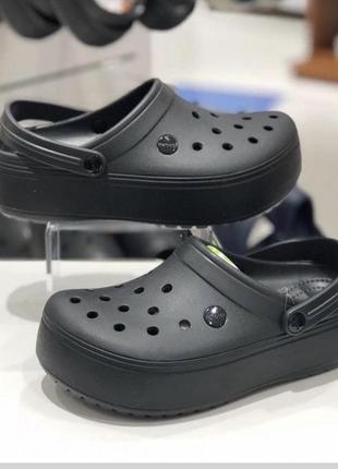 Crocs platform чёрные1 фото