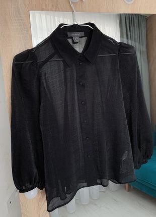 Полупрозрачная блуза с органзы2 фото