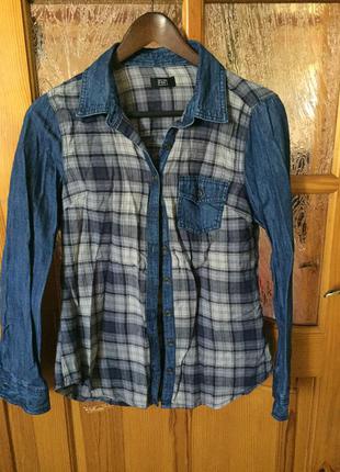Джинсовая рубашка f&f