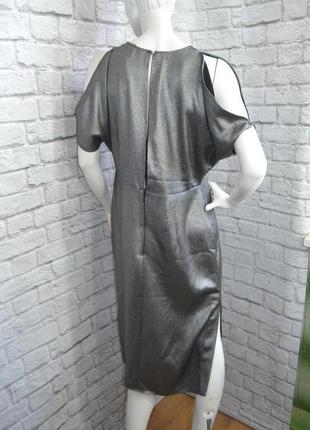 Платье металлик xxl с открытыми плечами3 фото