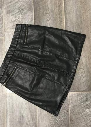💐чорна спідниця з шкір.заступника george