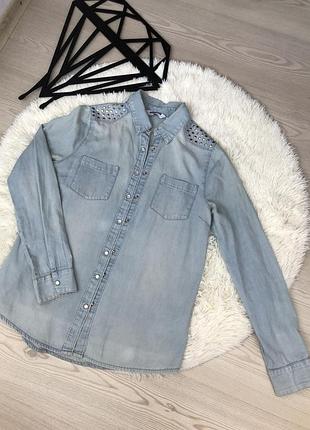 Рубашка светлый деним