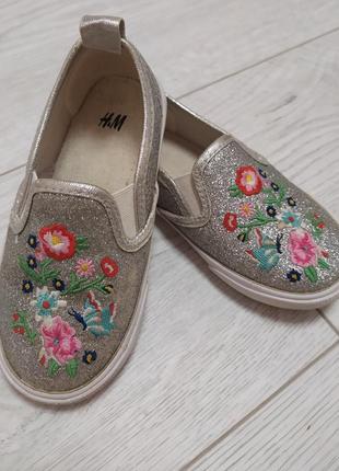 Мокасины h&m для девочки слипоны туфельки кеды5 фото