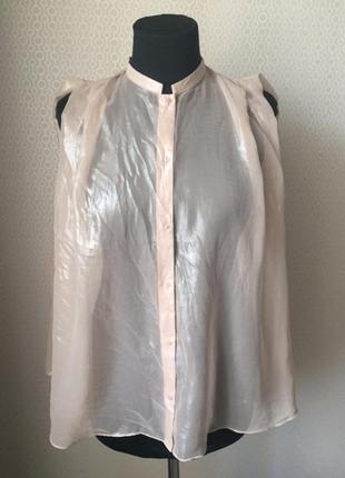 Стильная блуза без рукавов большого размера (евр 42, укр 48) от h&m