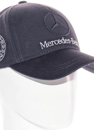 Кепка автомобільна бейсболка з регулюванням із щільного котону mercedes-benz bth20792 56-58 темносерая