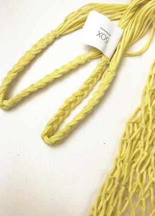 Авоська sox из хлопковой нити (макраме) желтого цвета. артикул: 72-00202 фото