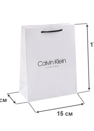 Пакет calvin klein белого цвета 15*17*7см