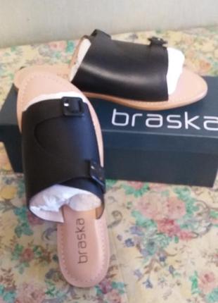 Новые кожаные шлепанцы фирмы braska2 фото