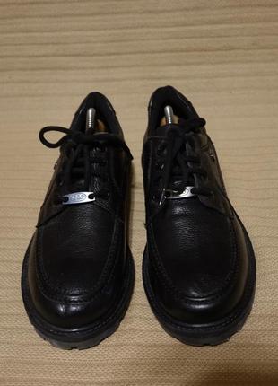 Массивные черные кожаные полуботинки спортивного стиля am shoe company германия 43 р.2 фото