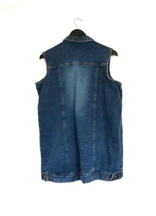 Zara, джинсова жилетка, жилетка, жилет, куртка джинсова3 фото