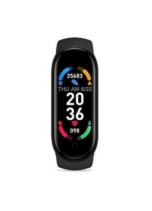 Фітнес браслет fitpro smart band m6 (смарт годинник, пульсоксиметр, пульс). колір: чорний