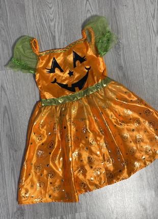 Детское праздничное/карнавальное платье тыквы/детское карнавальное платье тыковое платье