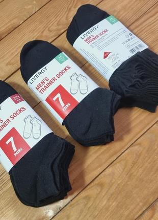 Шкарпетки чоловічі низькі, набір з 7 пар, розмір 39-42, колір чорний