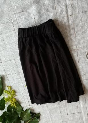 Чёрная хлопковая юбка george 7-8 лет3 фото