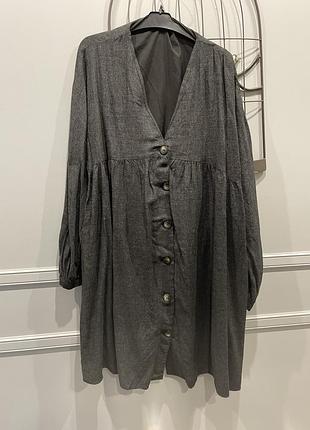 Платье оверсайз zara l с шерстью