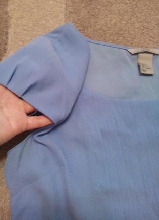 Шифовая нежно голубая блузочка3 фото