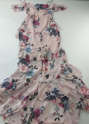 Сукня lipsy максі в квітковий принт 36 нюдовое (lsyabbey0085)4 фото