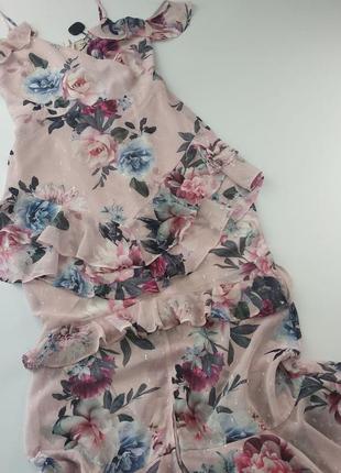 Сукня lipsy максі в квітковий принт 36 нюдовое (lsyabbey0085)5 фото