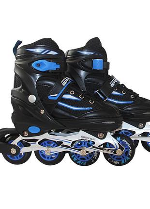 Роликовые коньки sportvida 4 в 1 sv-lg0028 size 31-34 black/blue .7 фото