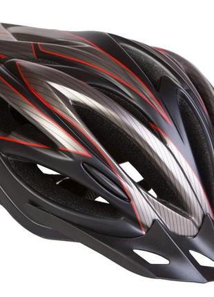 Шлем велосипедный с козырьком cigna wt-068 (черно-красный)