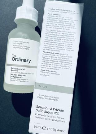 The ordinary salicylic acid 2% exfoliating blemish solution сыворотка для проблемной кожи с салицилкой4 фото