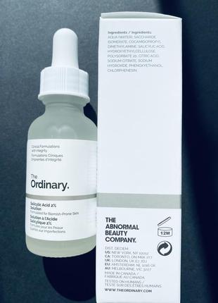 The ordinary salicylic acid 2% exfoliating blemish solution сыворотка для проблемной кожи с салицилкой3 фото