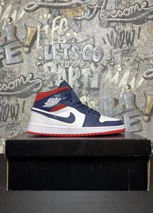 Кросівки nike air jordan 1 mid se 'olympic'