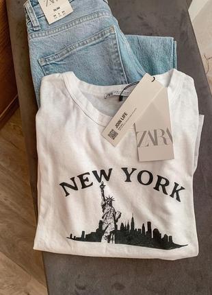 Футболка від zara new york1 фото