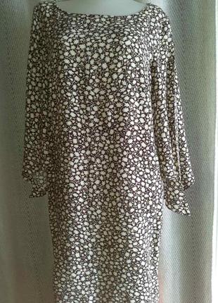 100% вискоза. женское натуральное вискозное летнее, легкое  платье, мелкий цветок, штапель