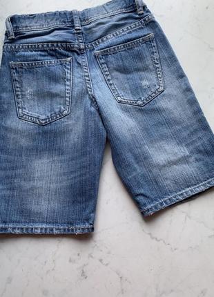 Джинсовые шорты чиносы с потертостями gap для модника 6-7 лет2 фото