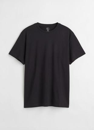 Футболка h&m 0685816002  regular fit s m l xl xxl чорний