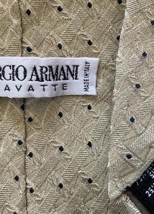 Італійський фірмовий шовковий галстук brend giorgio Python armani3 фото