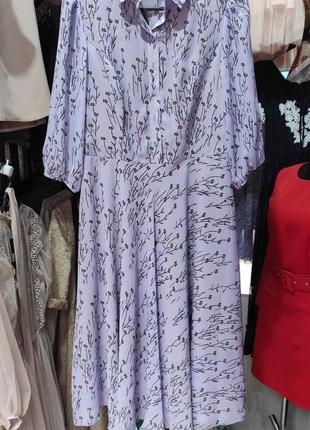 Платье шифон лавандовый цвет