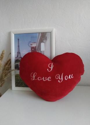 Велюровая подушечка сердце