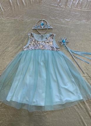 Шикарное нарядное платье с фатиновой пышной юбкой на 2-3 года
