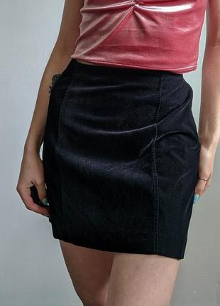 Велюрова міні спідничка oasis m