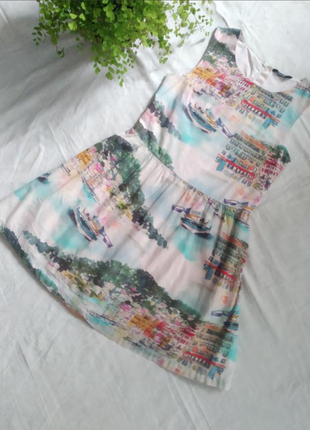 Бавовняне ошатне 👗👗 принт місто і море брннда george uk 9-10 eur 134-140