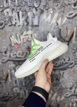 Кросівки virgil abloh off-white x adidas yeezy boost 350 v2 white🔥6 фото