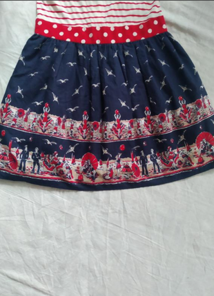 Натуральное платье 👗 морской принт бренда tu uk 8 eur 1283 фото