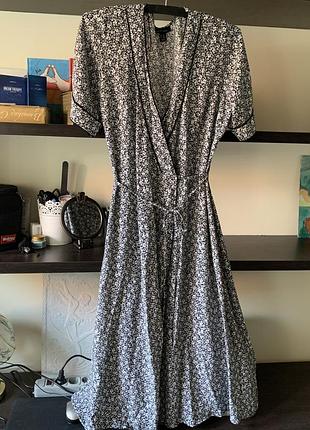 Платье на запах вискозное длинное