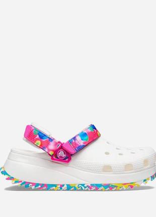 Шльопанці жіночі crocs classic hiker solarized clog white/multi