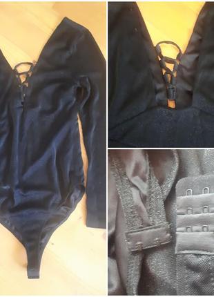 Глітерний боді з довгими рукавами luc-ce.