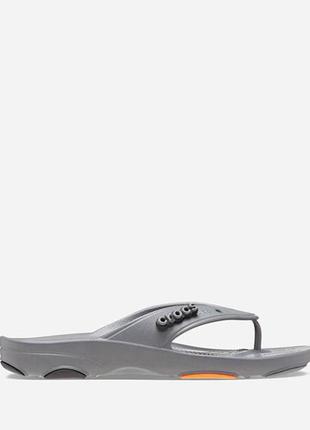 Шльопанці чоловічі crocs classic all terain flip slate grey