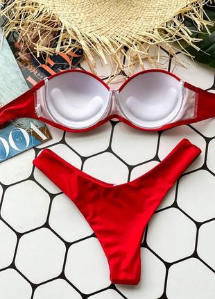 Жіночий роздільний купальник анжеліка пуш ап, жіночий купальник з чашками пушап