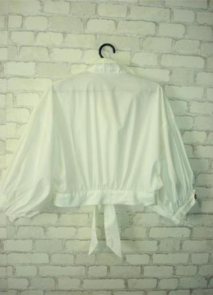 Стильная белая куртка-блуза   с объемный рукавом   " river island "  46-48 р   марокко3 фото