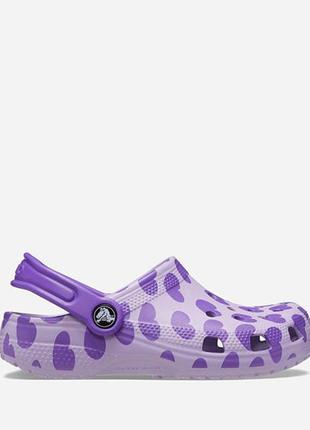 Шльопанці дитячi crocs classic easy icon clog lavender